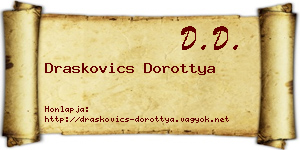 Draskovics Dorottya névjegykártya